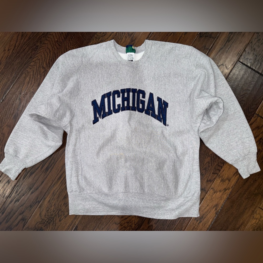 Steve & Barry’s Gray Michigan Unisex Crewneck Sweatshirt size XL